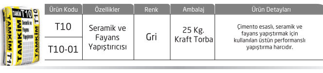 Limestone T10 Fayans Ve Seramik Yapıştırıcısı(63/Palet)✓